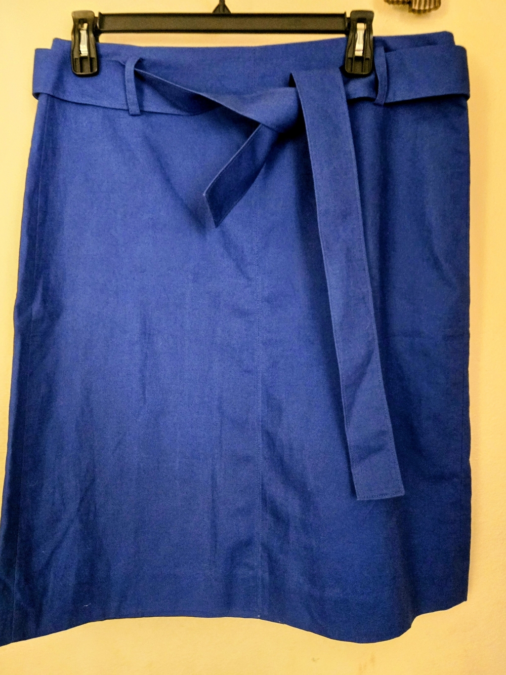 J. Crew Royal Blue Pencil Skirt with Self Tie Belt. NWT, Size 16 US
